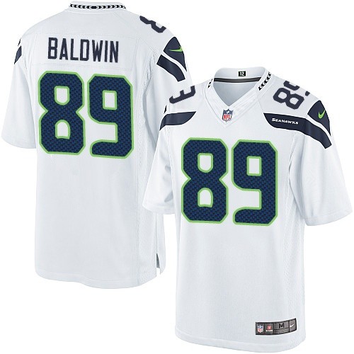 Men's Limited Doug Baldwin Nike Jersey White Road - #89 NFL Seattle Seahawks